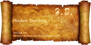 Hodos Dorina névjegykártya